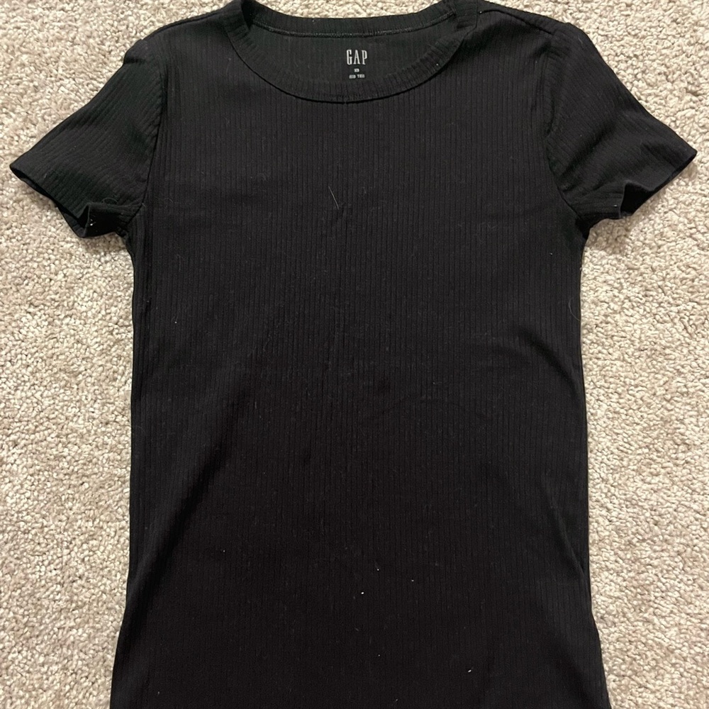 GAP Black Fitted Short Sleeve Tee